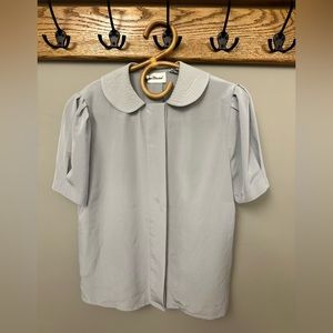 1970s Nippon blouse  with nun collar